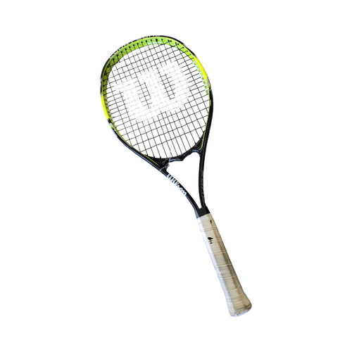 Vist Large View of Product Image Which is Used Wilson COURT ZONE LITE TENNIS RACKET Adult Tennis Racquet Black 3 3/8"