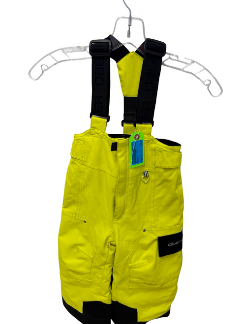 Vist Large View of Product Image Which is Used Obermeyer I-GROW Snow Bibs Yellow Youth Size 3