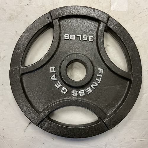 Vist Large View of Product Image Which is Used Fitness Gear Olympic Plate Grey 35 lb