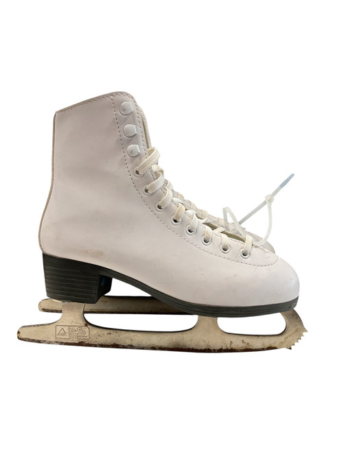 Vist Large View of Product Image Which is Used American Athletic FIGURE SKATES SZ 3 Girls Figure Skate White Junior 03