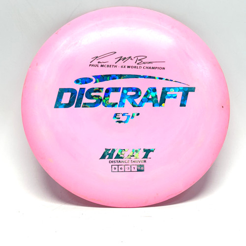 Vist Large View of Product Image Which is Used Discraft PAUL MCBETH ESP HEAT Disc Golf Driver Pink 178g