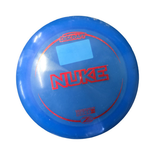 Vist Large View of Product Image Which is Used Discraft NUKE Z LITE Disc Golf Driver Royal Blue