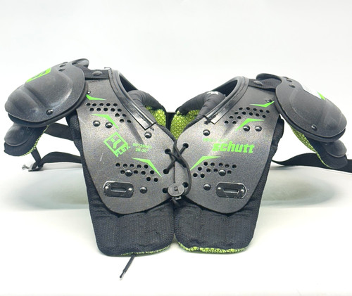 Vist Large View of Product Image Which is Used Schutt Y FLEX FB Shoulder Pads Black SM