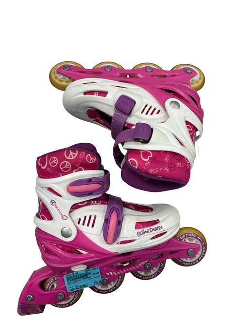 Vist Large View of Product Image Which is Used RollerDerby HARMONY Junior Rec Fitness Skates Pink Adjustable