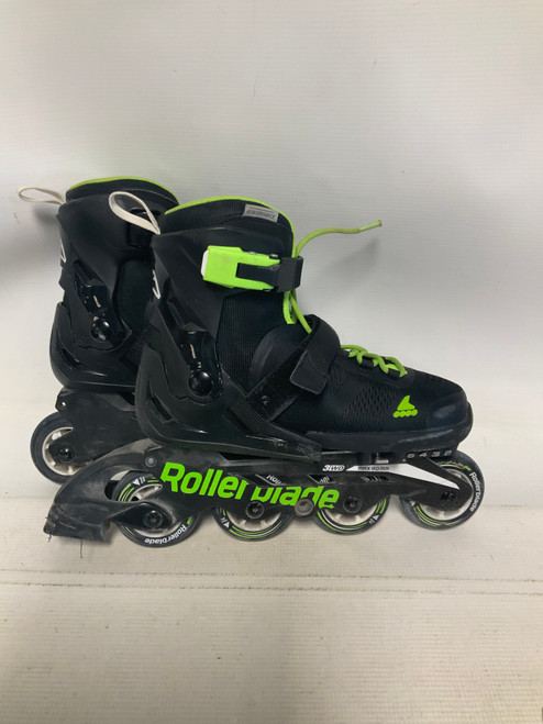 Vist Large View of Product Image Which is Used Rollerblade MICROBLADE ADJ 2-5 Junior Rec Fitness Skates Black Adjustable