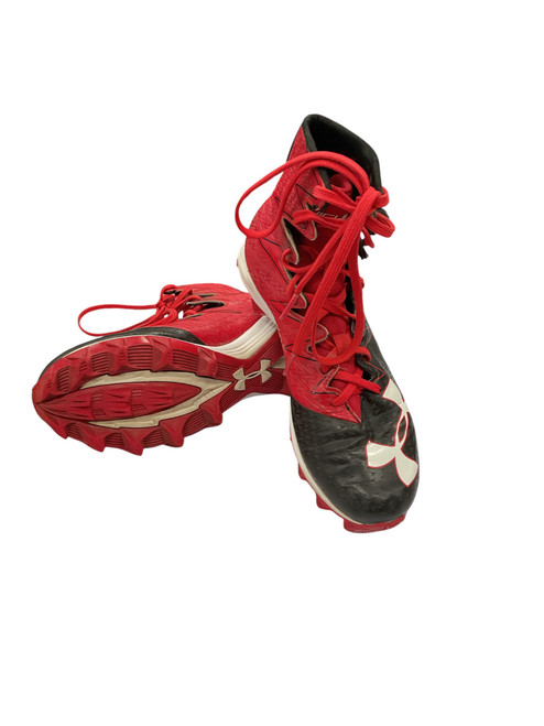 Vist Large View of Product Image Which is Used Under Armour Jr FB Cleats Red Junior 06.5