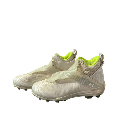 Vist Large View of Product Image Which is Used Under Armour LAX Cleats Mens White Senior 8.5