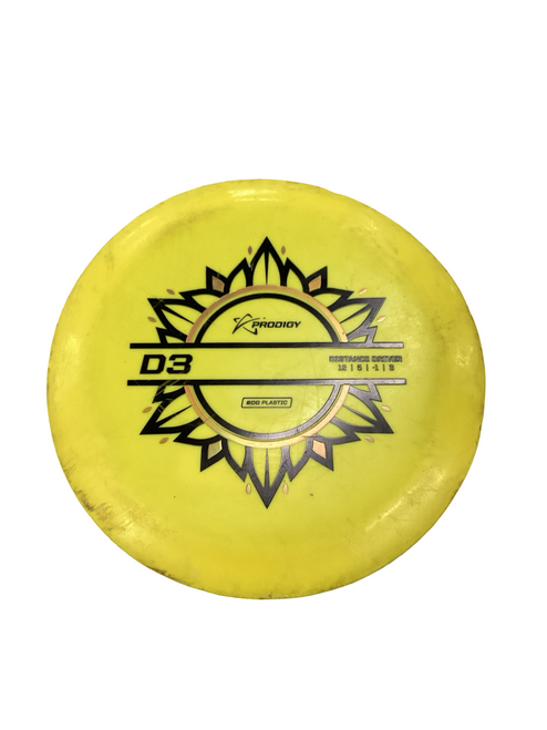 Vist Large View of Product Image Which is Used Prodigy Disc 200 D3 Disc Golf Driver Yellow