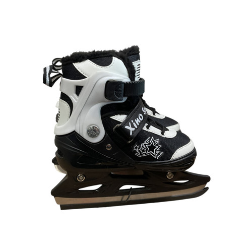 Vist Large View of Product Image Which is Used XINO SPORTS ADJ 1-4 Boys Softboot Skate Black And White Adjustable