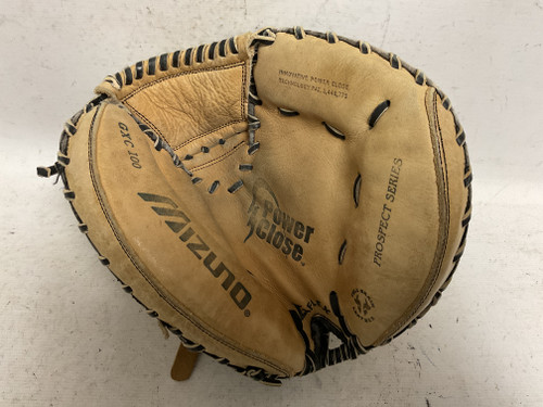 Vist Large View of Product Image Which is Used Mizuno Power Close GXC 100 Baseball Catchers RH Throw Tan 32 1/2"