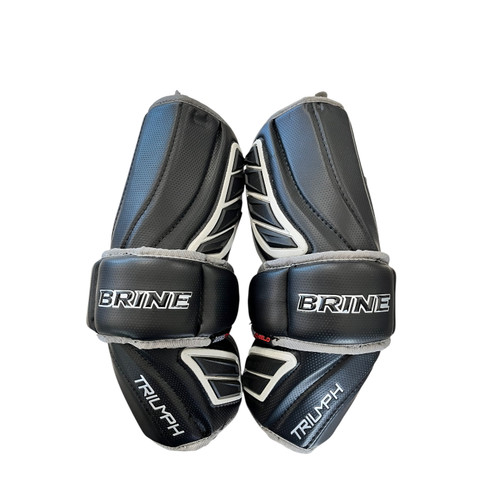 Used Brine TRIUMPH Lacrosse Arm Pads/Guards Black MD 11820-S000028725