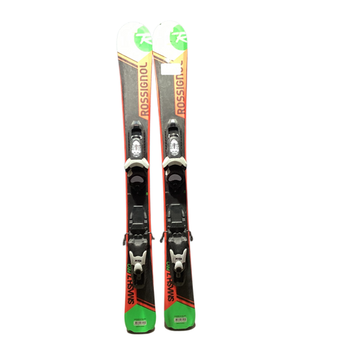 Vist Large View of Product Image Which is Used Rossignol SMASH PRO Boys DH Ski/Binding Orange 92 cm