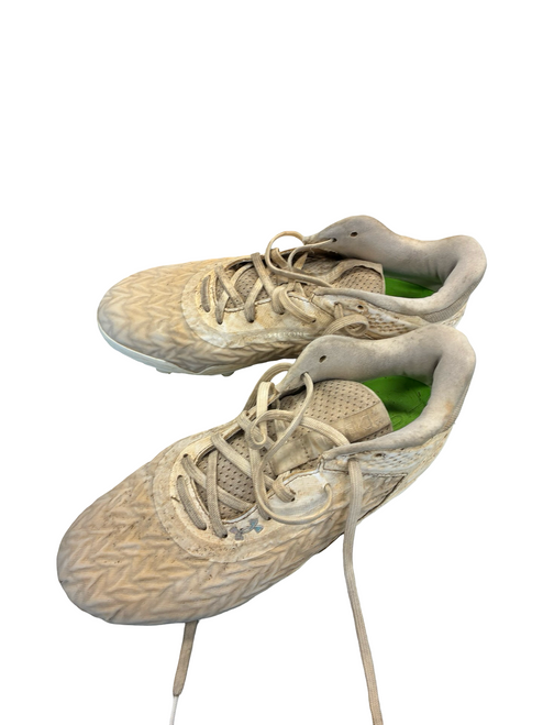 Vist Large View of Product Image Which is Used Under Armour Adult FB Cleats White Senior 7
