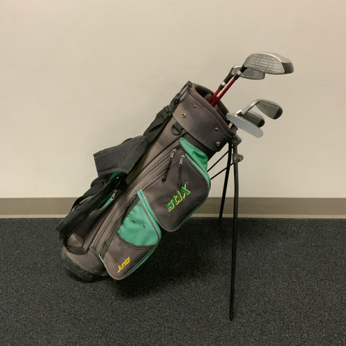 Vist Large View of Product Image Which is Used Powerbilt LIL SLUGGER 9-12 Jr Package Set RH Red 6 Piece