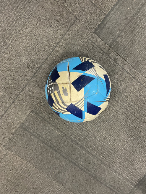 Vist Large View of Product Image Which is Used Adidas MLS All Size Soccer Ball Royal Blue 3