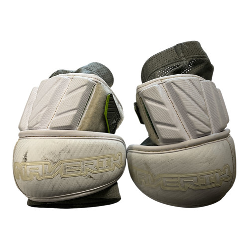 Vist Large View of Product Image Which is Used Maverik MAX Lacrosse Arm Pads/Guards White MD