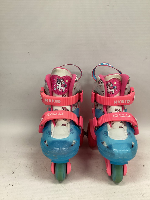 Vist Large View of Product Image Which is Used ROLLER SKATES 8-11 Child Roller Quad Skates Pink Adjustable