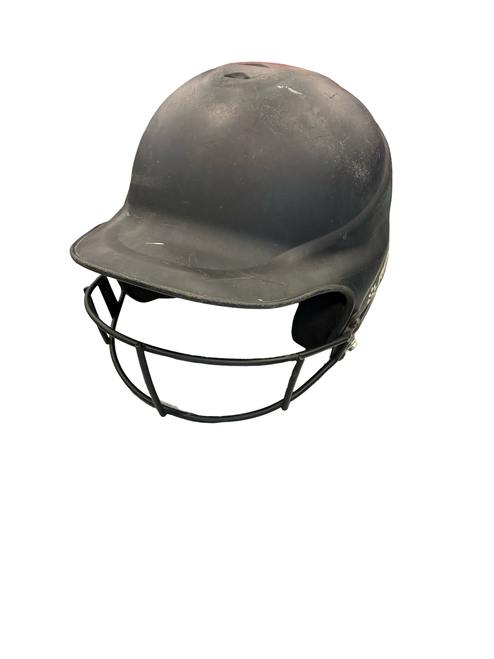 Vist Large View of Product Image Which is Used RIP-IT HELMET W/MASK Batting Helmet w/Mask Black One Size