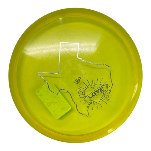 Vist Large View of Product Image Which is Used Innova LOVE TEXAS 180G Disc Golf Mid Range Yellow