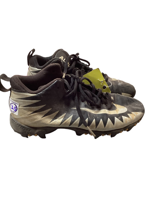 Vist Large View of Product Image Which is Used Nike ALPA FASTFLEX SZ 3.5 BLK/GRY BB/SB Cleats Black Junior 03.5