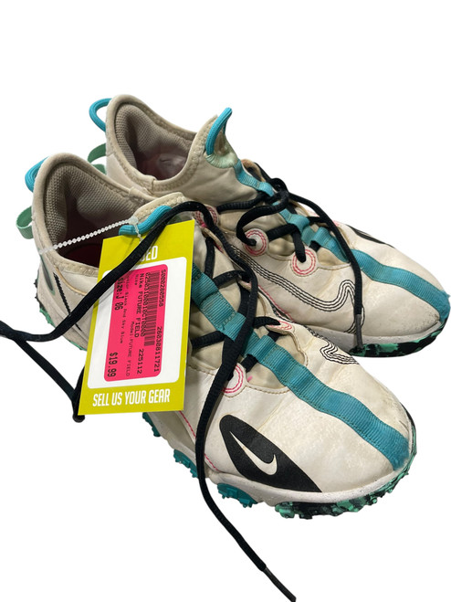 Vist Large View of Product Image Which is Used Nike FUTURE FIELD BB/SB Cleats Black And Sky Blue Junior 06