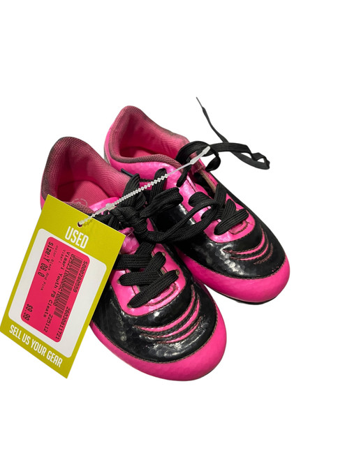 Vist Large View of Product Image Which is Used Vizari Youth FB Cleats Black And Pink Youth 08.0