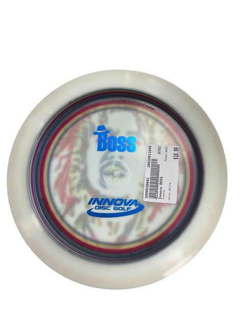 Vist Large View of Product Image Which is Used Innova BOSS Disc Golf Driver White