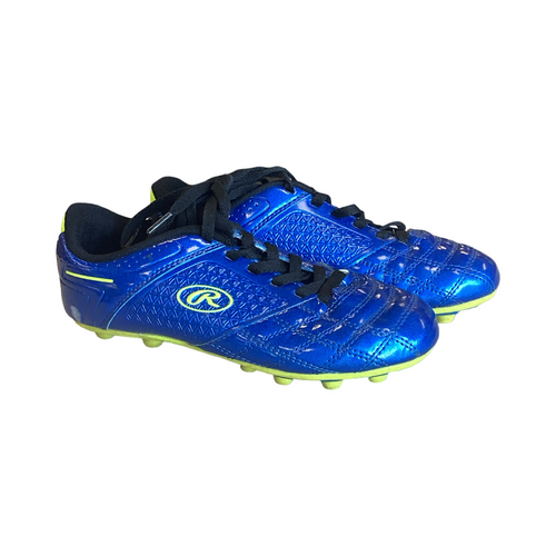 Vist Large View of Product Image Which is Used Rawlings Soccer Cleats Royal Blue Junior 03