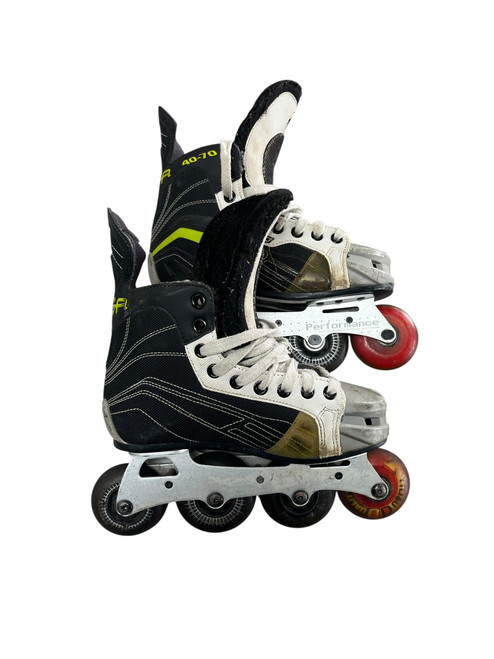 Vist Large View of Product Image Which is Used Bauer NIKE MEGA 40-70 Roller Hockey Skates Black Junior 04