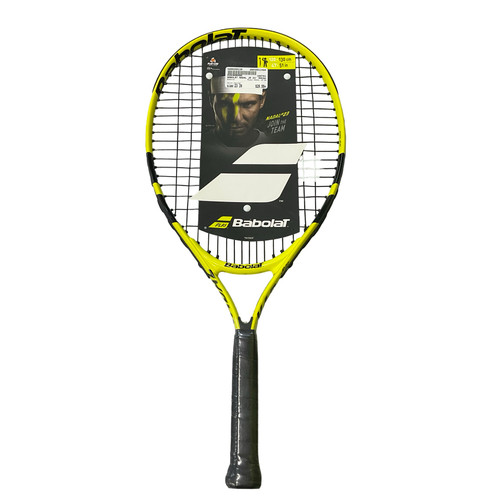 Vist Large View of Product Image Which is Used Babolat NADAL JR 23 Junior Tennis Racquet Yellow 23"