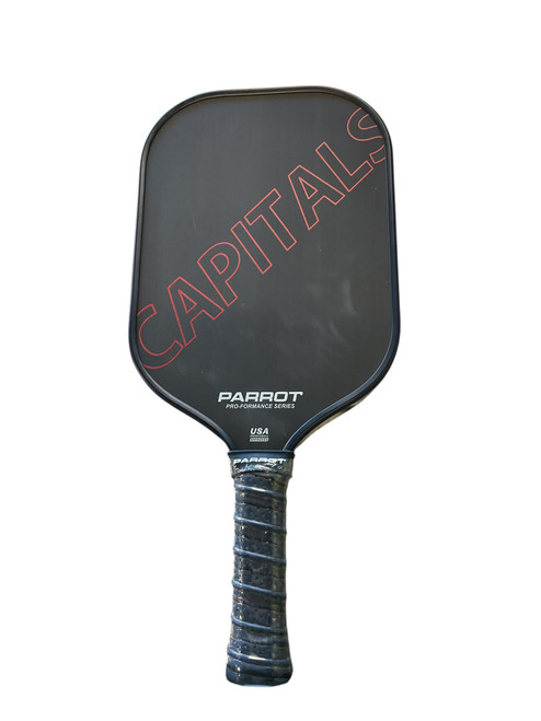 Vist Large View of Product Image Which is Used PARROT CAPITALS Pickleball Racquet Black