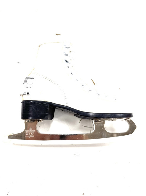 Vist Large View of Product Image Which is Used CCM UK Girls Figure Skate White Youth 12.0