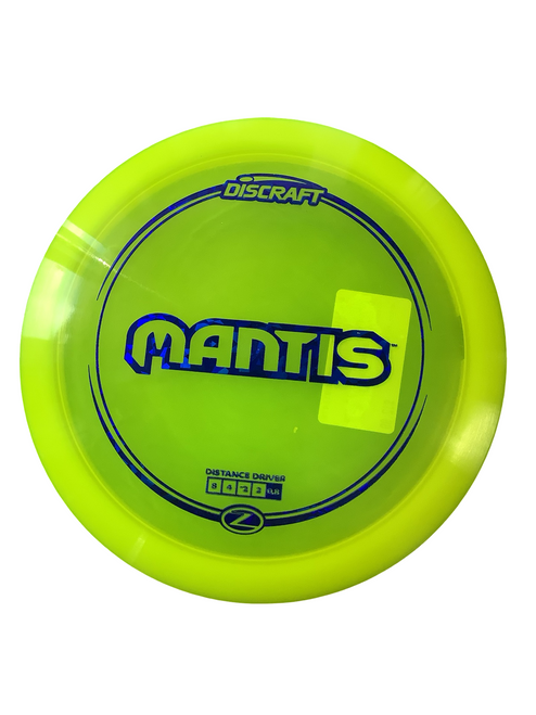 Vist Large View of Product Image Which is Used Discraft Z MANTIS Disc Golf Driver Yellow