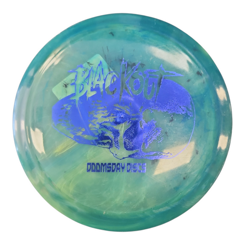 Vist Large View of Product Image Which is Used DOOMSDAY BLACKOUT Disc Golf Driver Teal 175g