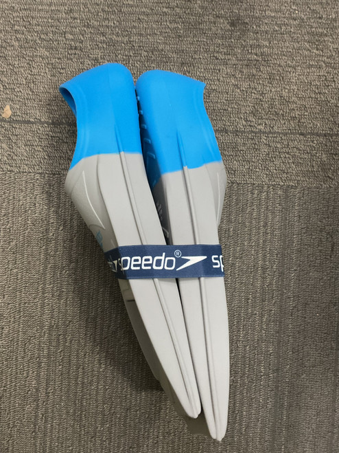 Vist Large View of Product Image Which is Used Speedo Underwater Fins Royal Blue S/M