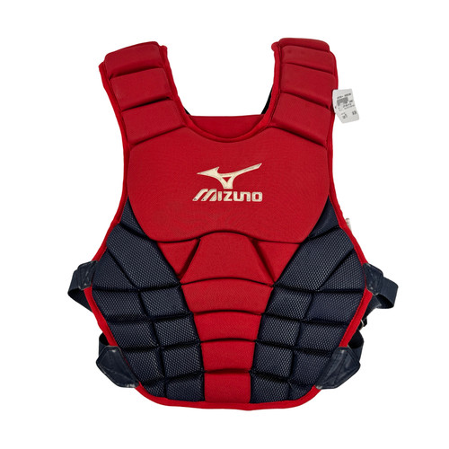 Vist Large View of Product Image Which is Used Mizuno MSCPY1400 Catchers Chest Protector Red Youth