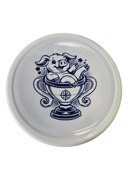 Vist Large View of Product Image Which is Used Innova PIG PUTTER Disc Golf Putter White