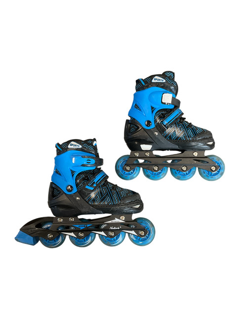 Vist Large View of Product Image Which is Used NATTORK INL ADJ Junior Rec Fitness Skates Royal Blue Adjustable