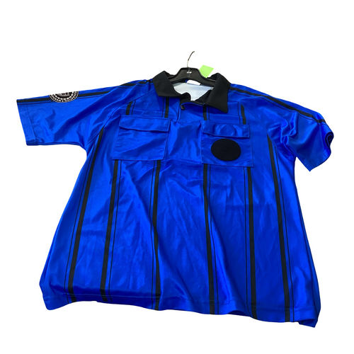 Vist Large View of Product Image Which is Used Official Sports REF SOCCER SHIRT Soccer Top Adt Royal Blue LG