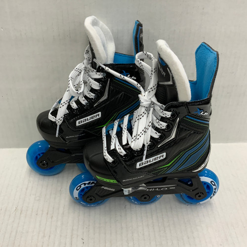Vist Large View of Product Image Which is Used Bauer XLP YOUTH 7-10 Roller Hockey Skates Black Adjustable