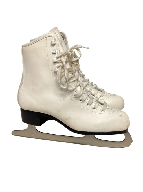 Vist Large View of Product Image Which is Used LEATHER BOOT FIGURE WomensFigure Skate White Senior 7