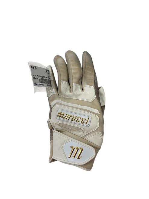 Vist Large View of Product Image Which is Used Marucci BB/SB Batting Gloves White MD