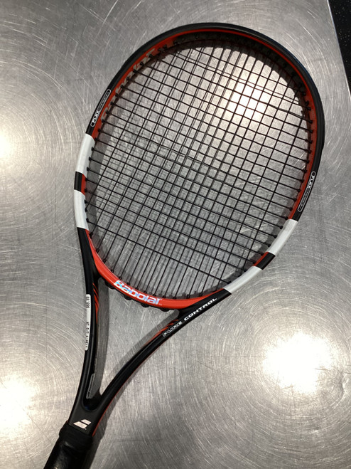 Vist Large View of Product Image Which is Used Babolat PURE CONTROL Adult Tennis Racquet Black 4 3/8"