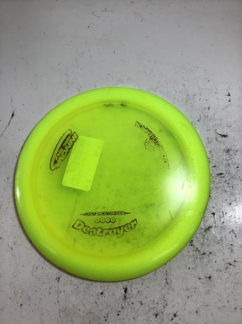 Vist Large View of Product Image Which is Used Innova BLIZZARD CHAMPION DESTROYER Disc Golf Driver Yellow 159g