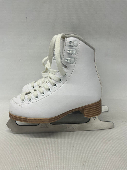 Vist Large View of Product Image Which is Used Jackson 200 FIGURE SKATES Girls Figure Skate White Youth 11.0