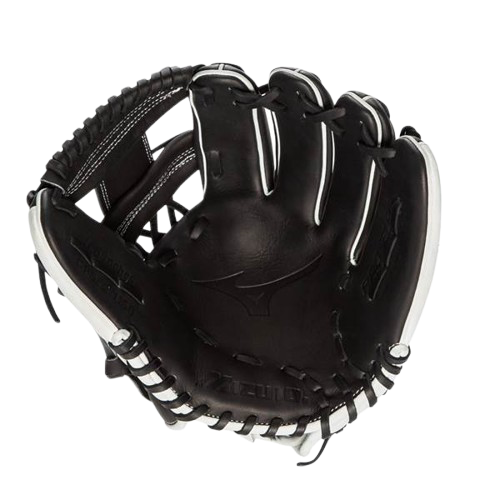 Vist Large View of Product Image Which is Used Mizuno PROSPECT GPSL1150BR BB/SB Glove RH Throw Black And White 11 1/2"