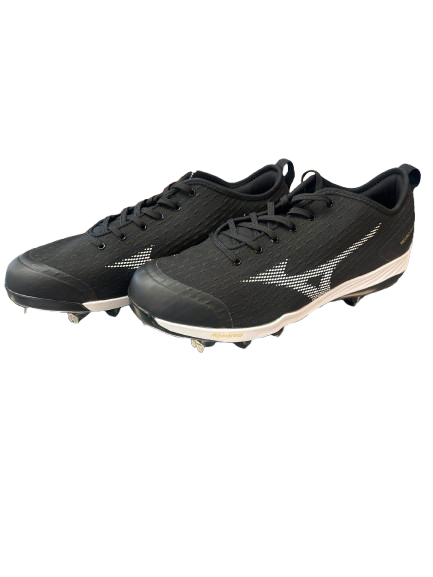 Vist Large View of Product Image Which is Used Mizuno DOMINANT BB/SB Cleats Black And White Senior 9