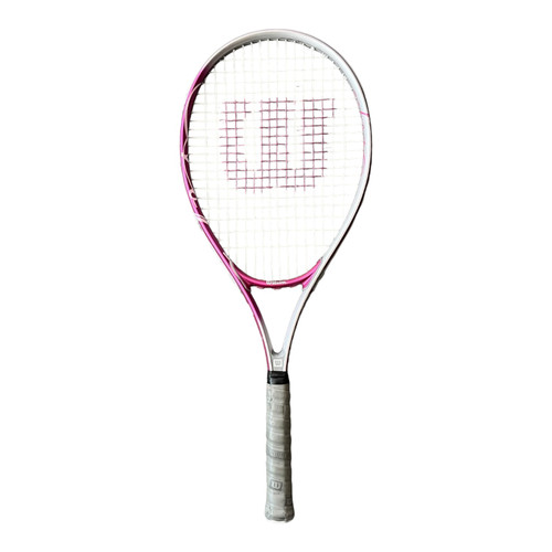Vist Large View of Product Image Which is Used Wilson HOPE Adult Tennis Racquet Pink 4 1/4"