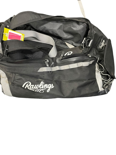 Vist Large View of Product Image Which is Used Rawlings MACH HAYBRID BACK PACK BB/SB Player Backpack Black And Grey