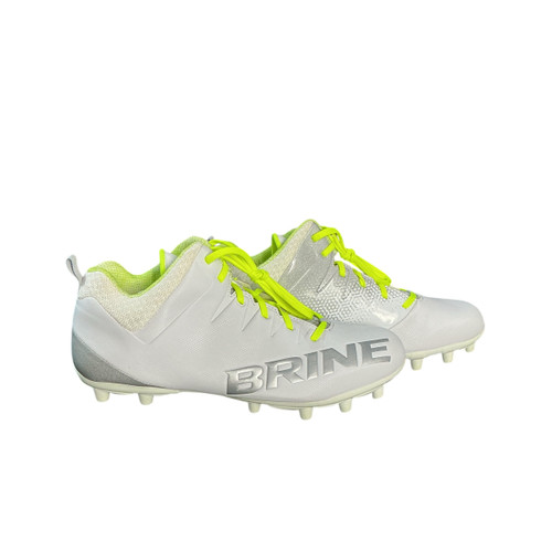 Vist Large View of Product Image Which is Used Brine LAX Cleats Womens Silver Senior 10.5